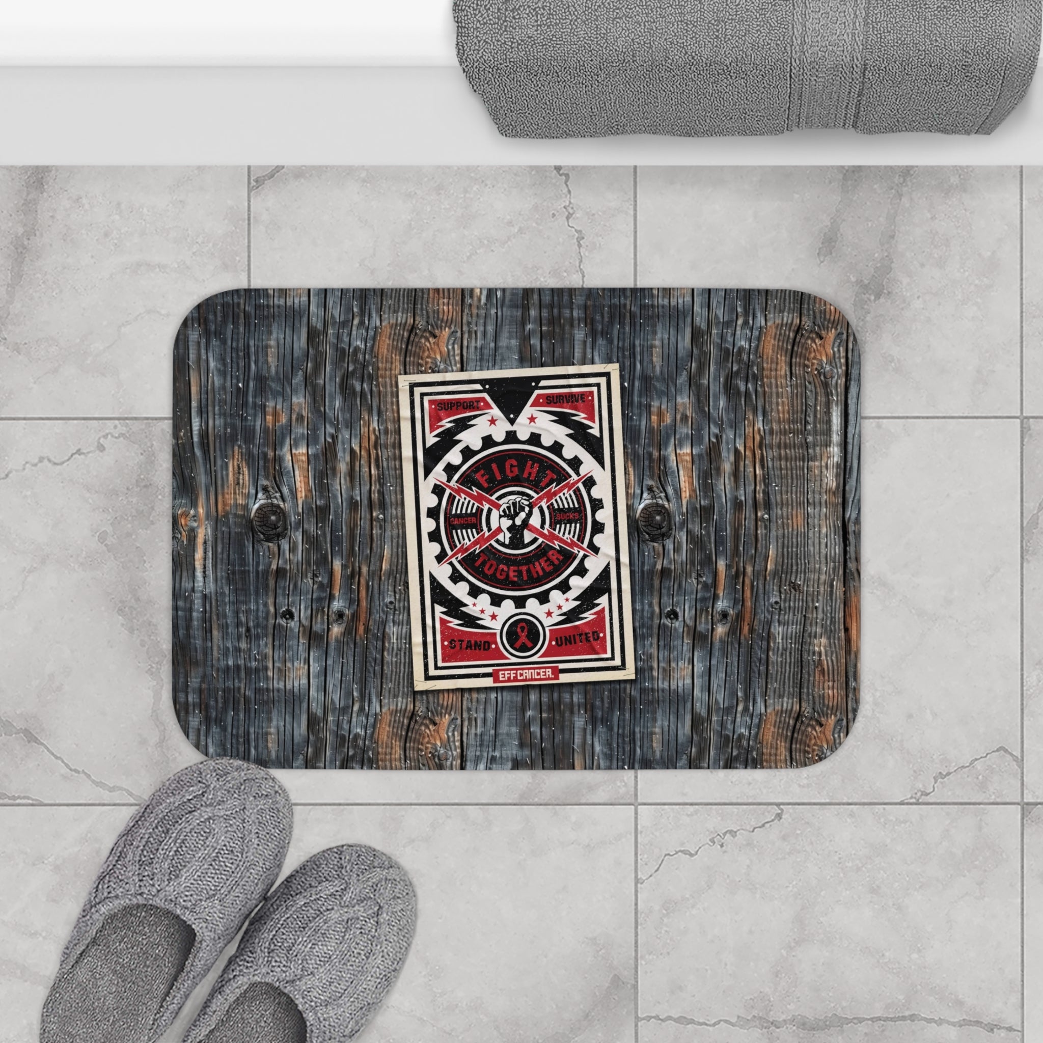 Fight Together Street Bath Mat