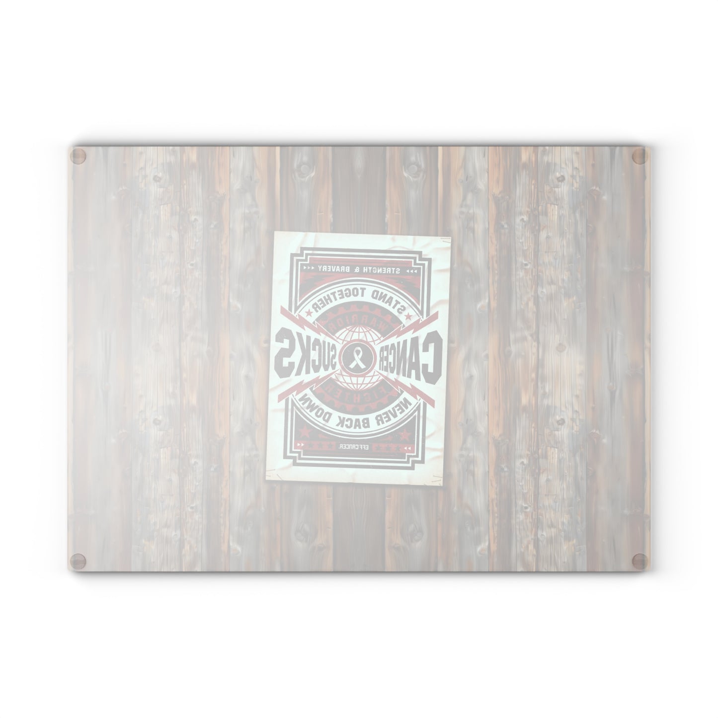 Cancer Sucks Street Glass Cutting Board