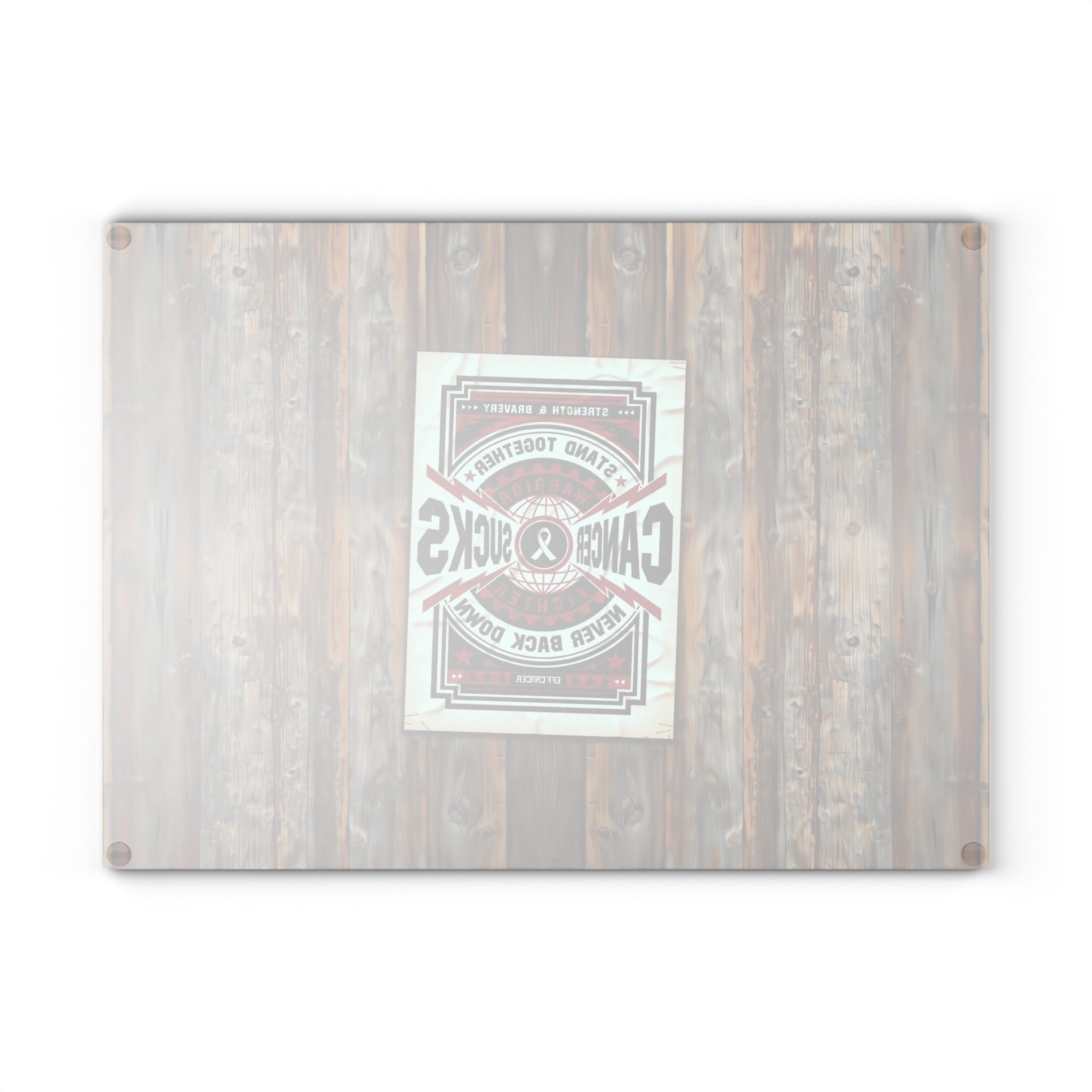 Cancer Sucks Street Glass Cutting Board