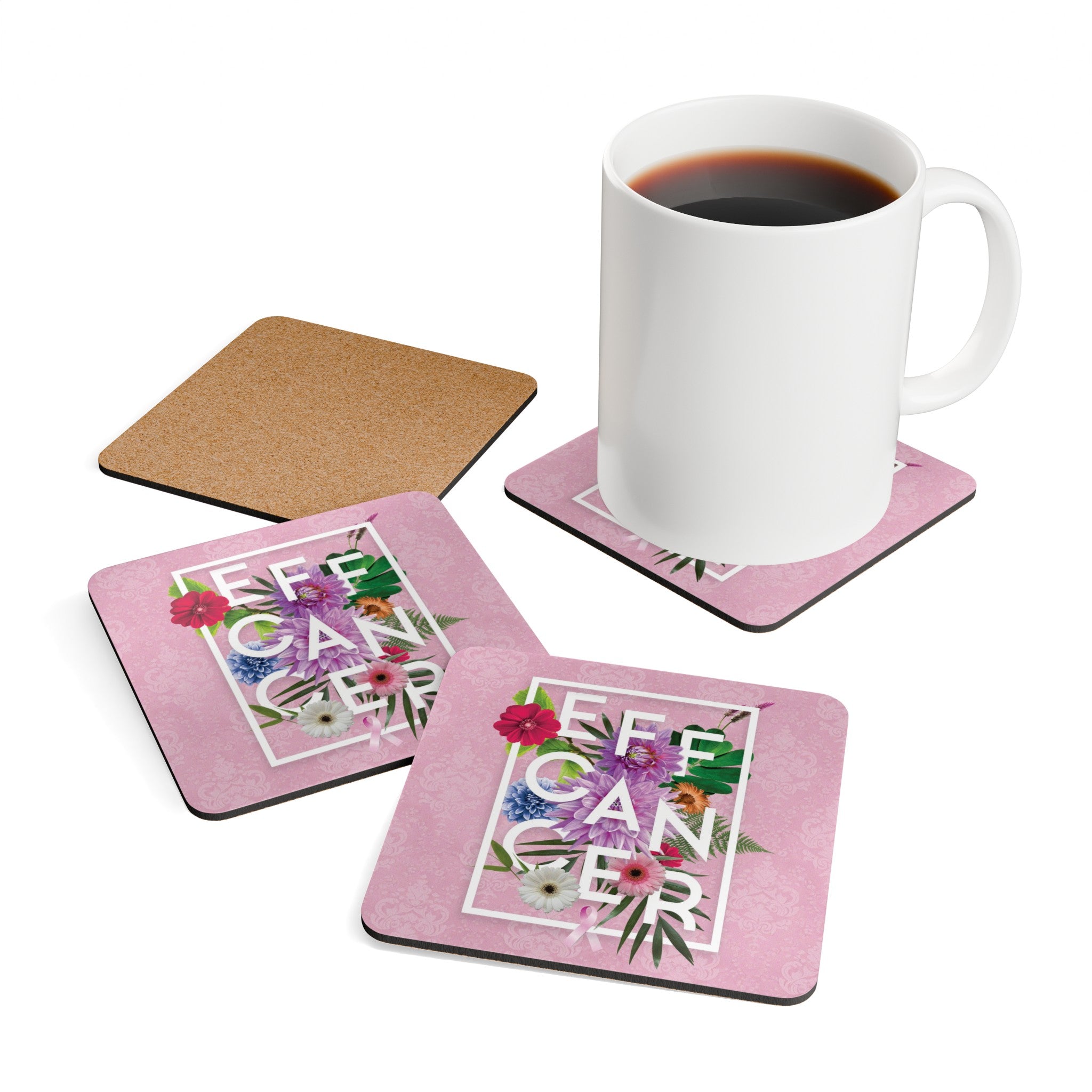 Floral Eff Coaster Set