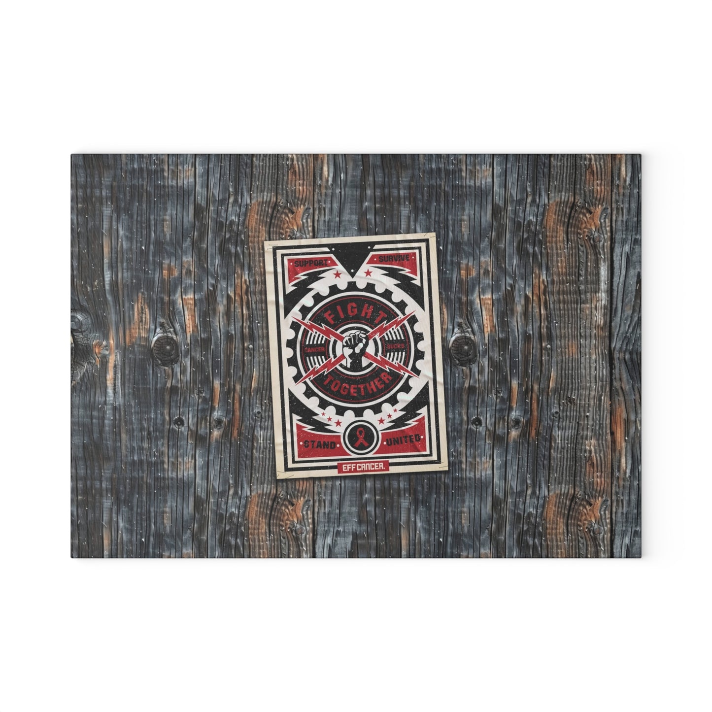 Fight Together Street Glass Cutting Board