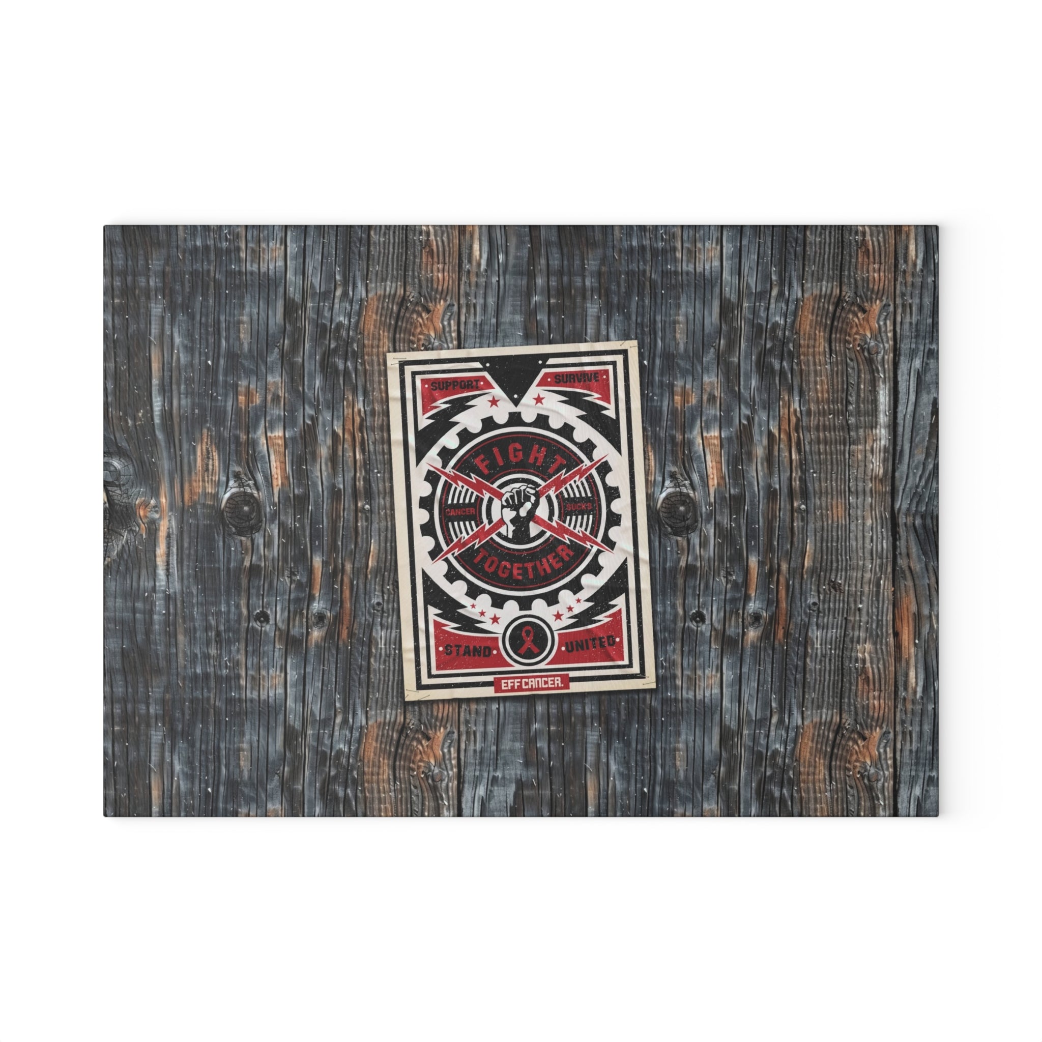 Fight Together Street Glass Cutting Board