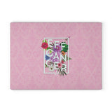 Floral Eff Glass Cutting Board