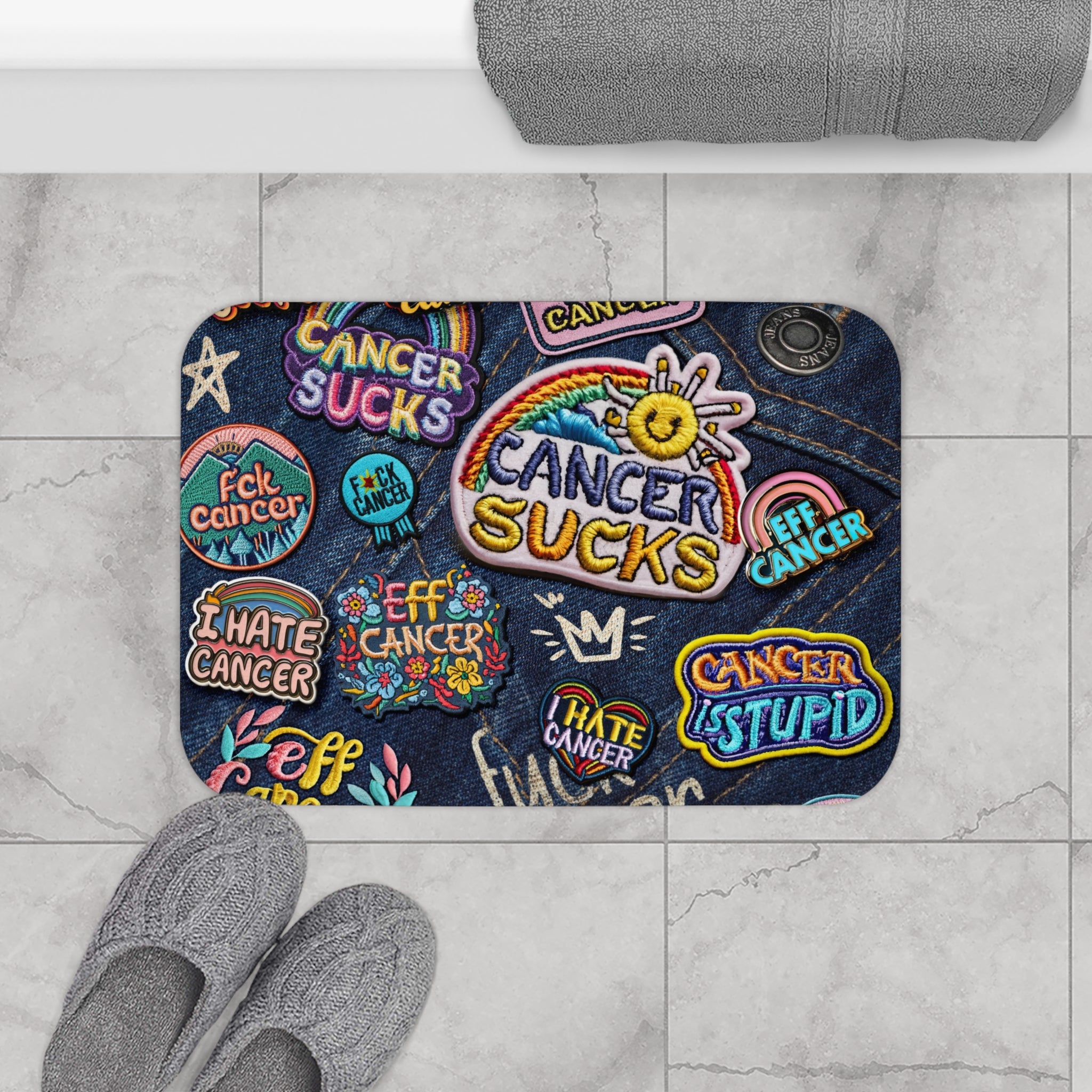 Patchy Bath Mat