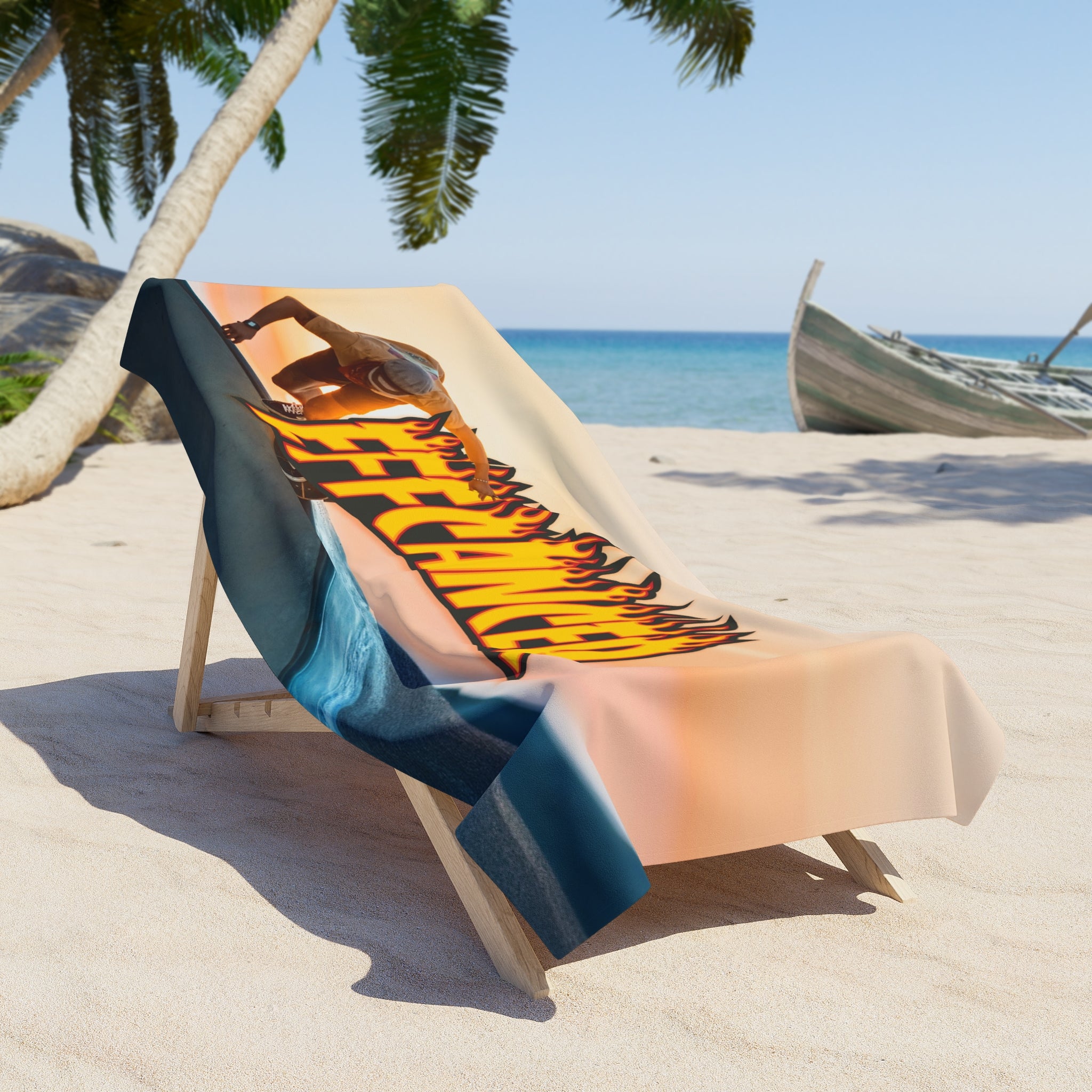 Thrashed Beach Towel