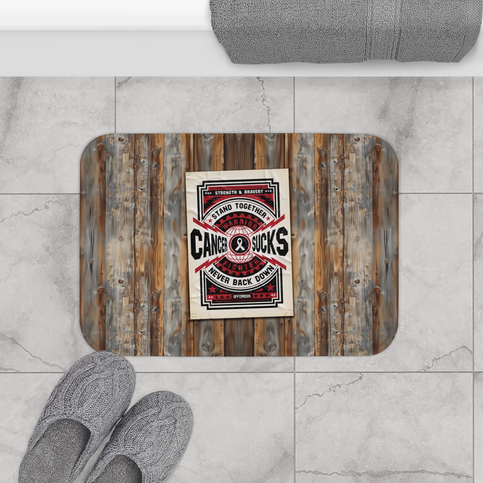 Cancer Sucks Street Bath Mat