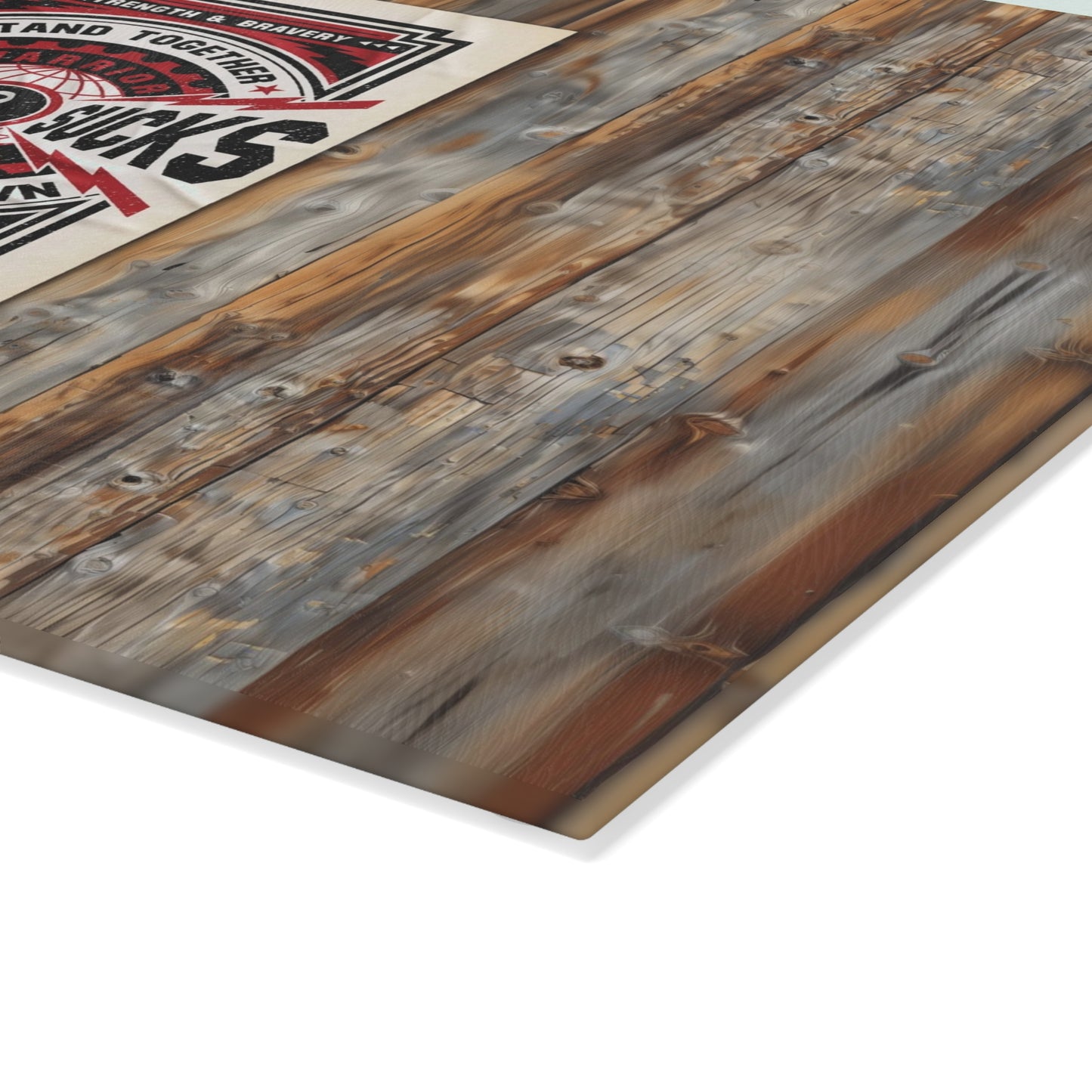 Cancer Sucks Street Glass Cutting Board