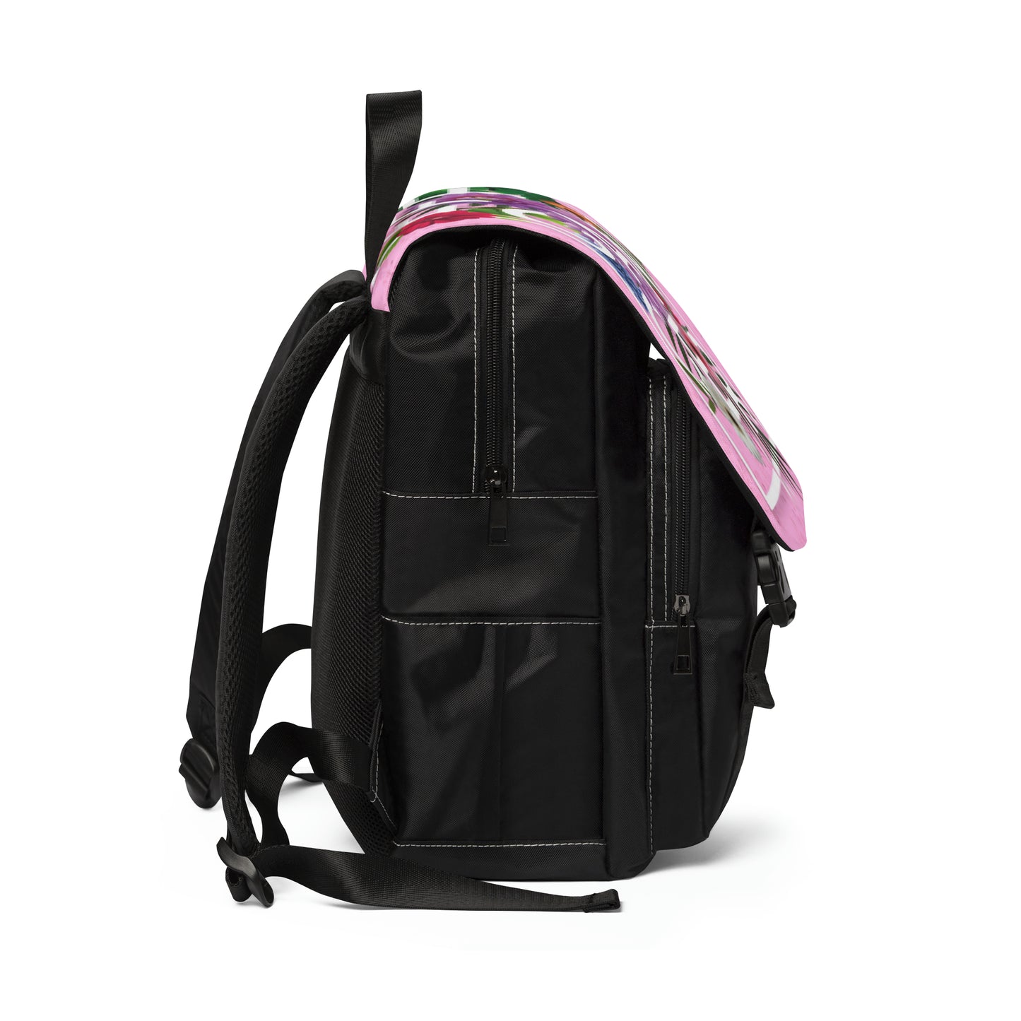 Floral Eff  Front Flap Backpack