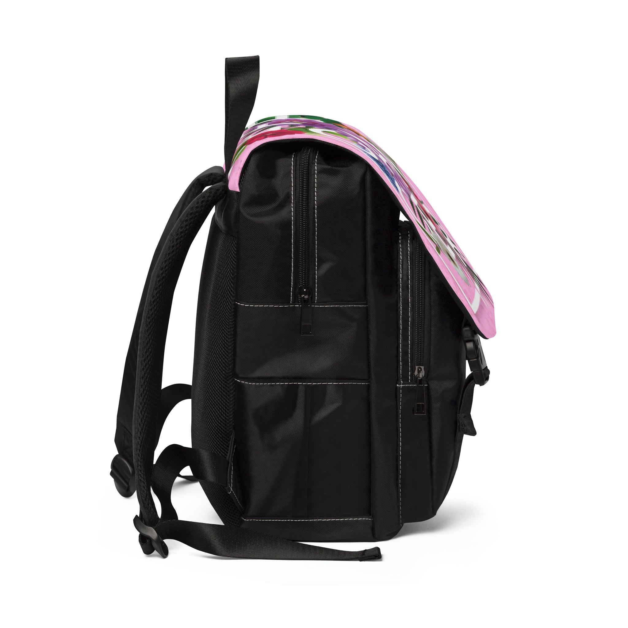 Floral Eff  Front Flap Backpack