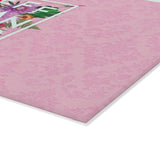Floral Eff Glass Cutting Board
