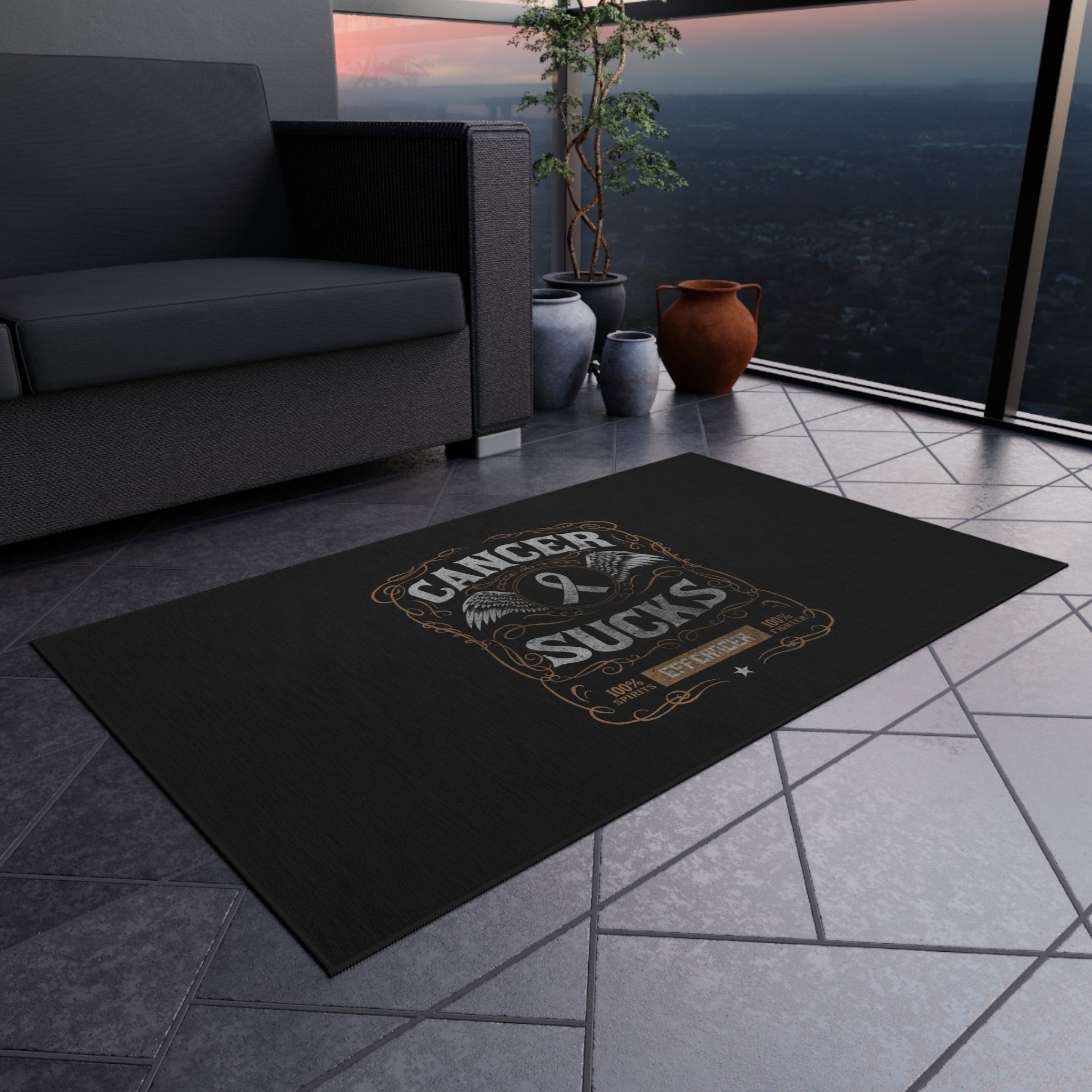 Vintage Sucks Outdoor Rug