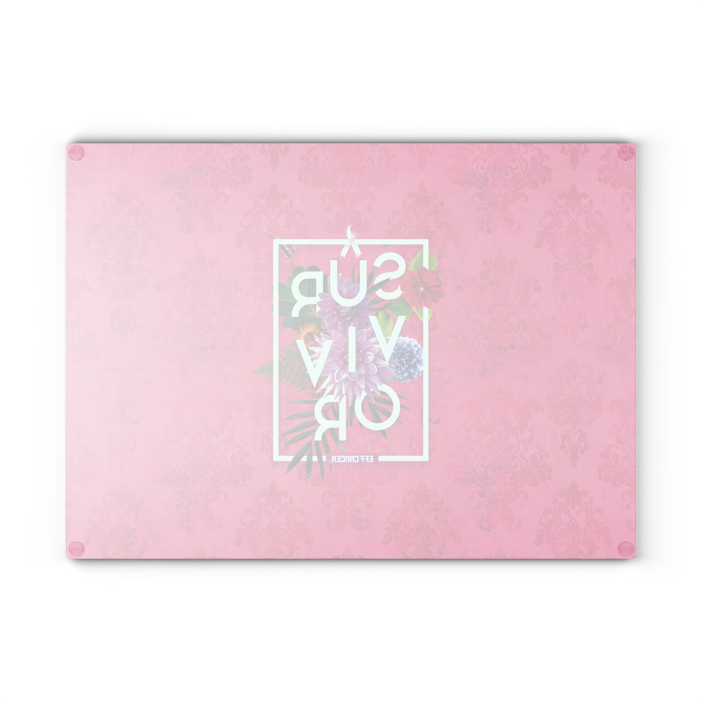 Floral Survival Glass Cutting Board