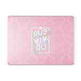Floral Survival Glass Cutting Board