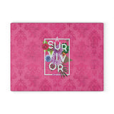 Floral Survival Glass Cutting Board