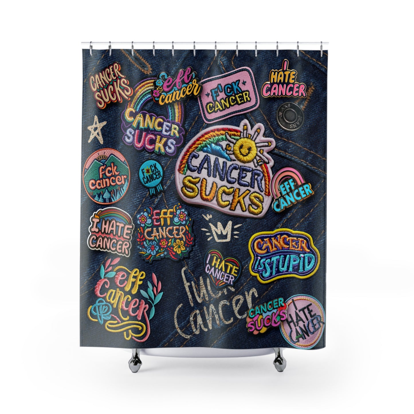 Patchy Shower Curtain